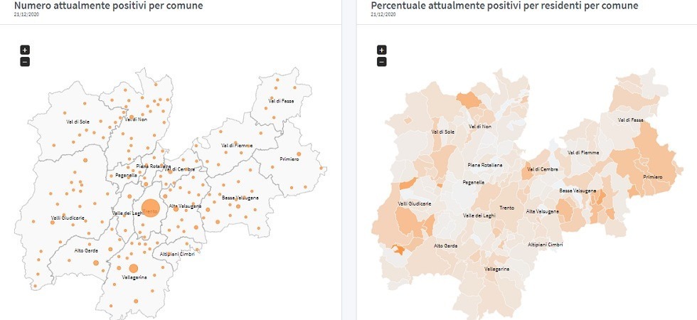 Coronavirus in Trentino, 2 positivi a Ledro e Tione